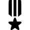 Black star symbol on a white background