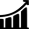 Black icon of a bridge on a white background